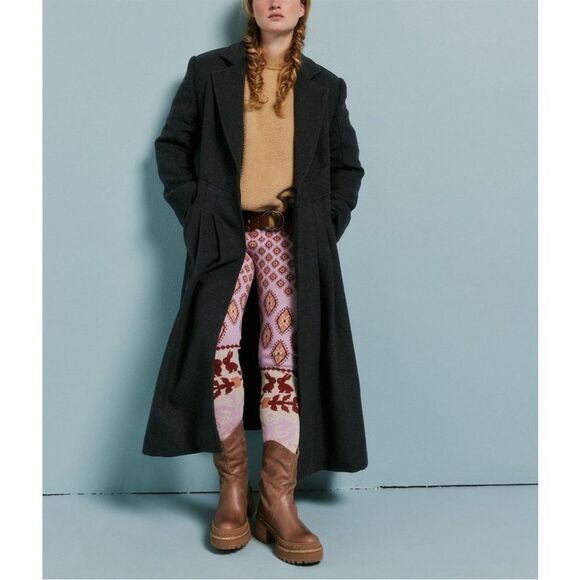 FREE PEOPLE Victoria Coat / Heathered Charcoal - Picture 1 of 6